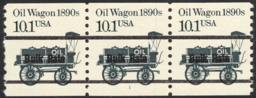 # 2130a (1988) 1890's Oil Wagon, Black Precancel - PS/3, #1, XF MNH