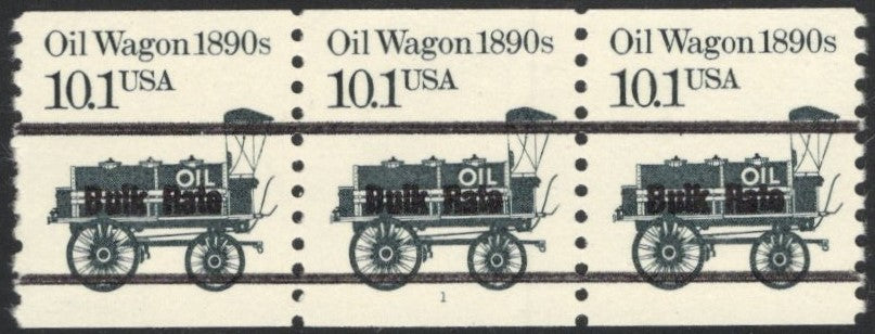 # 2130a (1988) 1890's Oil Wagon, Black Precancel - PS/3, #1, XF MNH
