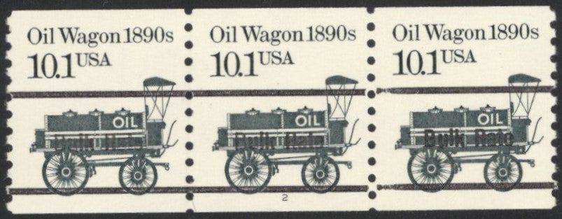 # 2130a (1988) 1890's Oil Wagon, Black Precancel - PS/3, #2, VF MNH