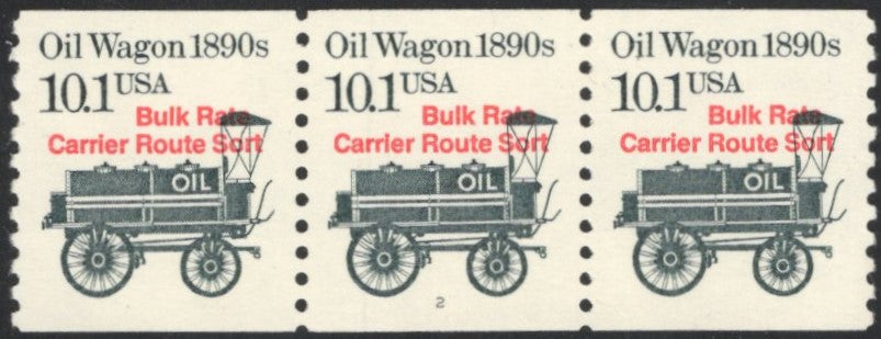 # 2130a (1988) 1890's Oil Wagon, Red Precancel - PS/3, #2, XF MNH