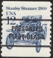 # 2132a (1985) 1909 Stanley Steamer, Precancel, Type I - Coil sgl, XF MNH