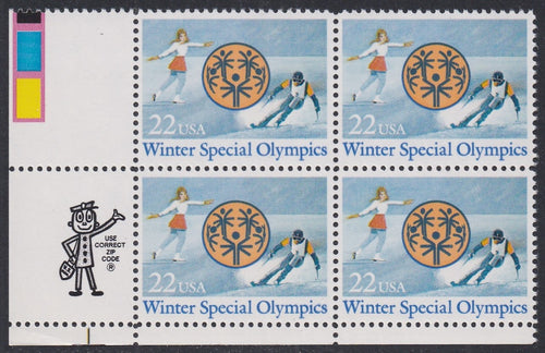 # 2142 (1985) Special Olympics - Mr. Zip, BK/4, LL, MNH