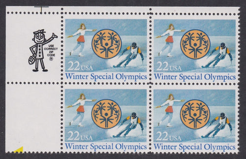 # 2142 (1985) Special Olympics - Mr. Zip, BK/4, UL, MNH