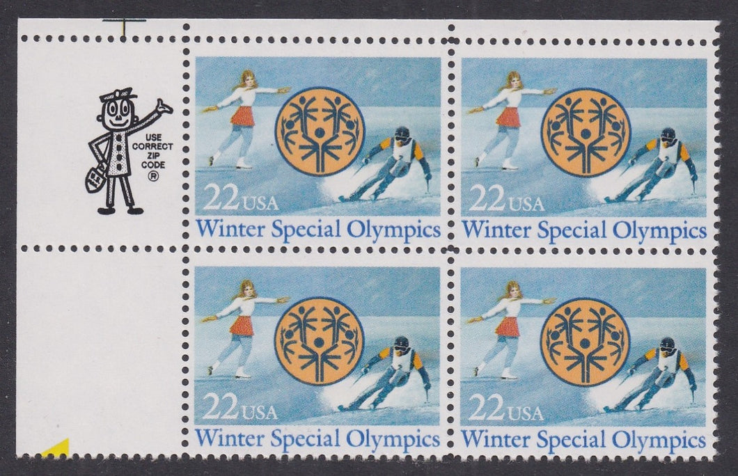 # 2142 (1985) Special Olympics - Mr. Zip, BK/4, UL, MNH