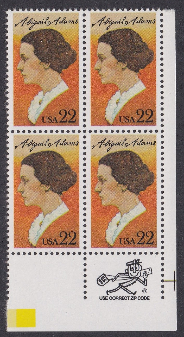 # 2146 (1985) Adams - Mr. Zip, BK/4, LR, MNH