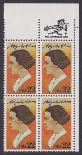 # 2146 (1985) Adams - Mr. Zip, BK/4, UR, MNH
