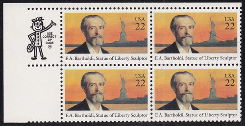 # 2147 (1985) Bartholdi - Mr. Zip, BK/4, UL, MNH
