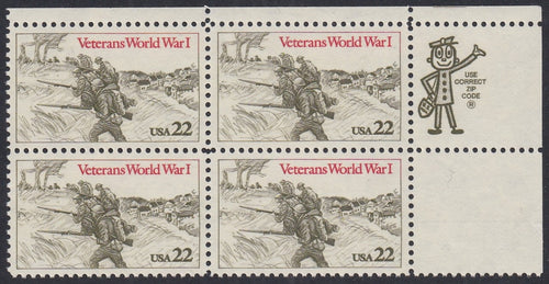 # 2154 (1985) World War I - Mr. Zip, BK/4, UR, MNH