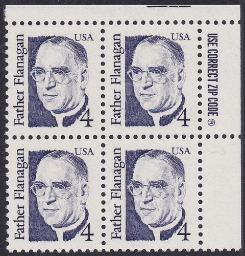 # 2171 (1986) Flanagan, Blue Violet, LB tag, DG, perf 11 - Zip BK/4, UR, MNH