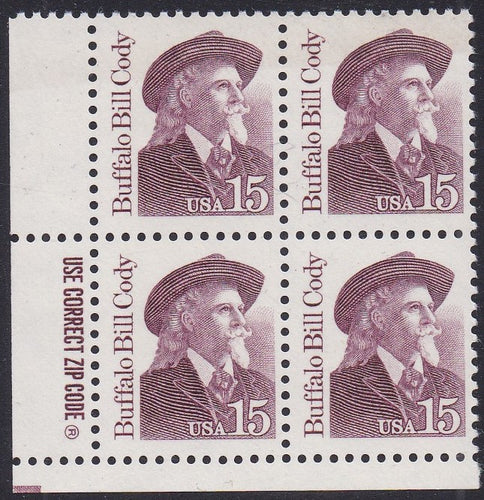 # 2177a (1990) Cody, Claret, OA tag, DG, perf 11 - Zip BK/4, LL, MNH