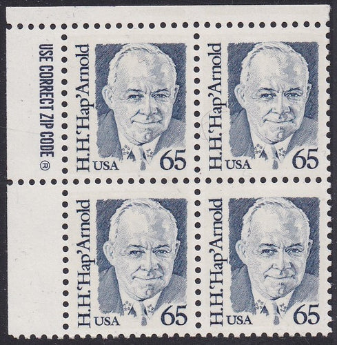 # 2191 (1988) Arnold, Dark Blue, LB tag, DG, perf 11 - Zip BK/4, UL, MNH