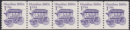 # 2225b (1986) 1880's Omnibus, DG, Not Tag - PS/5, #3, XF MNH
