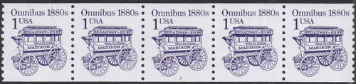 # 2225b (1986) 1880's Omnibus, SG, Not Tag - PS/5, #3, VF MNH (PNC)