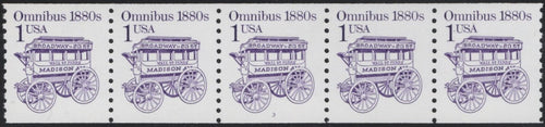 # 2225b (1986) 1880's Omnibus, SG, Not Tag - PS/5, #3, XF MNH