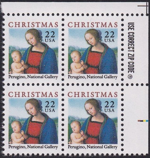 # 2244 (1986) Madonna and Child - Zip Code, BK/4, UR, MNH