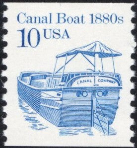 # 2257a (1993) 1880's Canal Boat, DG, OA Tag - Coil sgl, MNH