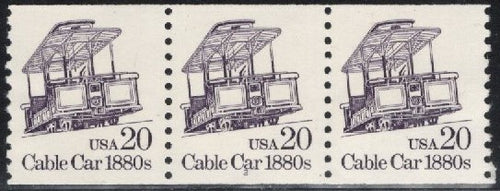 # 2263 (1988) 1880's Cable Car, Block Tagged - PS/3, #2, XF MNH