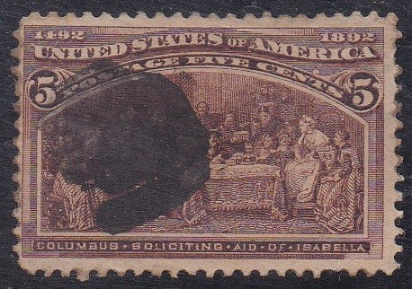 # 234 (1893) Columbus Soliciting Aid - Sgl, Used [3]