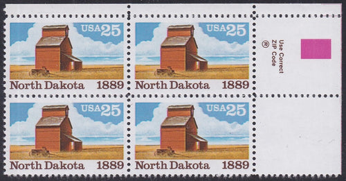 # 2403 (1989) North Dakota Statehood - Zip Code, BK/4, UR, MNH