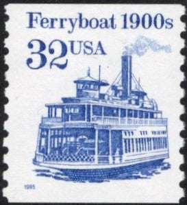 # 2466 (1995) 1900's Ferryboat, blue, LGG, MP Tag - Coil sgl, MNH