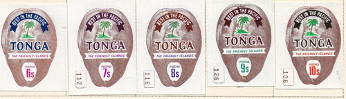 Tonga # 253-257 (1970) Coconuts - Sgls, Set/5, MLH
