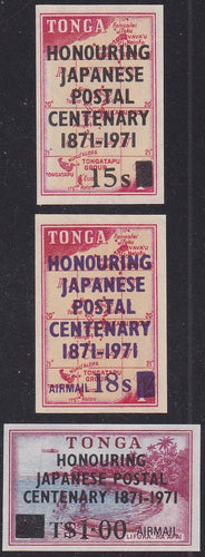 Tonga # 273, C90-C91 (1971) Japan Post - Sgls, Set/3, MNH, MLH