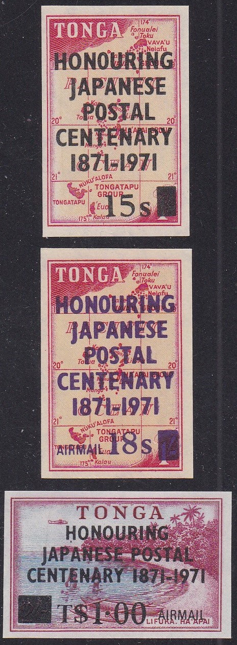 Tonga # 273, C90-C91 (1971) Japan Post - Sgls, Set/3, MNH, MLH