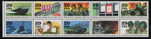 # 2765 (1993) WW II, 1943 - Attached BK/10, MNH