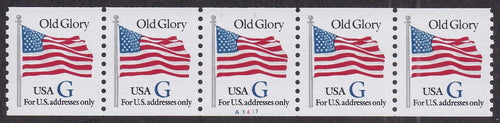 # 2890 (1994) Flag, Blue 'G', 7th Transition Rate - PS/5, #A1417, VF MNH