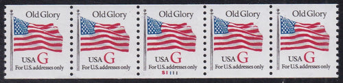 # 2891 (1994) Flag, Red 'G', First Class Transition Rate, Perf 9.8 - PS/5, #S1111, VF MNH