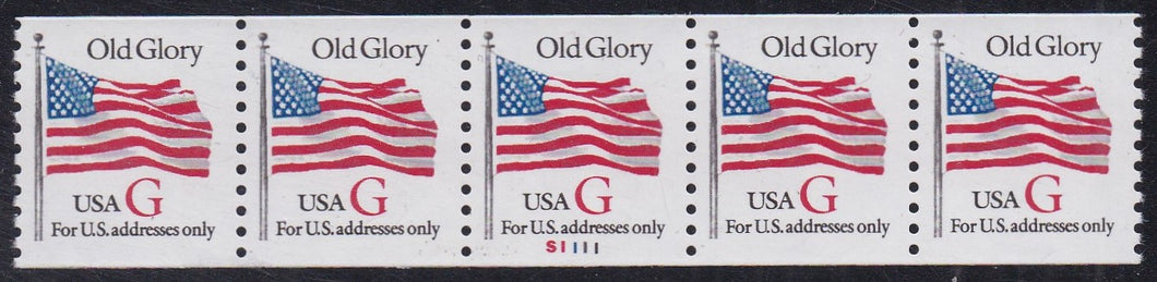 # 2891 (1994) Flag, Red 'G', First Class Transition Rate, Perf 9.8 - PS/5, #S1111, VF MNH