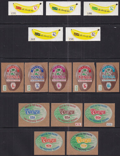 Tonga # 297-311 (1972) Bananas, Coconuts & Watermelons - Sgls, Set/15, MLH