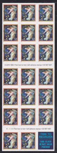 # 3012a (1995) Midnight Angel - BKLT, #B3333, Die Cut MNH