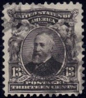 # 308 (1902) Harrison - Sgl, Used [8]