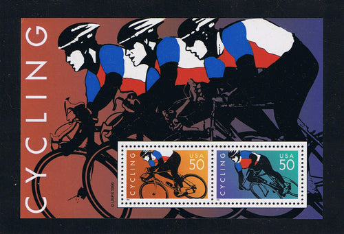 # 3119 (1996) Cycling, Gold Ovpt - S/S, MNH, SPECIAL SALE