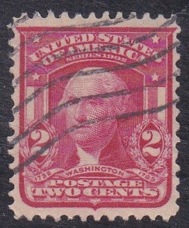 # 319 (1903) Washington, Type I, carmine - Sgl, Used [9]