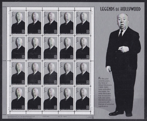 # 3226 (1998) Alfred Hitchcock - Pane, #S1111, MNH