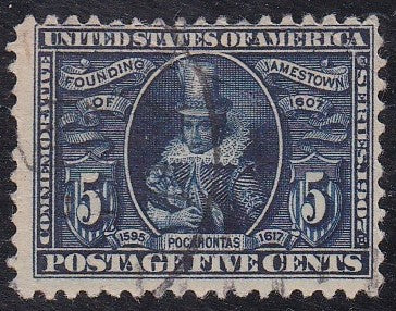 # 330 (1907) Pocahontas - Sgl, Used