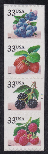 # 3404-07 (2000) Fruits / Berries - Strip/4, #G1111, MNH