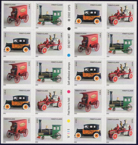 # 3629e (2002) Antique Toys - BKLT, #V1111, MNH