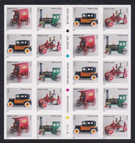 # 3629e (2002) Antique Toys - BKLT, #V1112, MNH