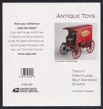 # 3629e (2002) Antique Toys - BKLT, #V1112, MNH