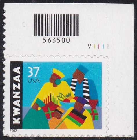 # 3673 (2002) Kwanzaa - Plt sgl, UR #V1111, MNH