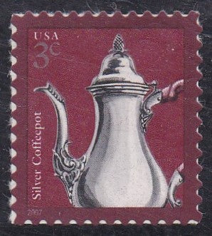 #3754 (2007) Silver Coffeepot, 2007 year date - Sgl, XF MNH