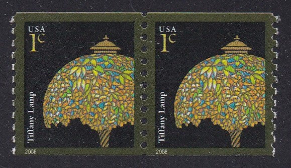 #3758A (2008) Tiffany Lamp, 2008 year date - Coil pr, MNH