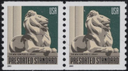 # 3769 (2003) Lion, Lg Hole - Coil sgl, MNH