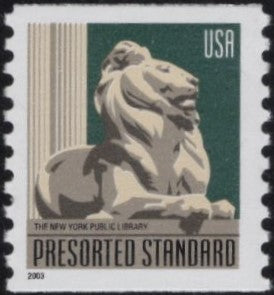 # 3769 (2003) Lion, Lg Hole - Coil pr, MNH