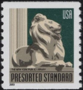 # 3769 (2003) Lion, Sm Hole - Coil sgl, MNH