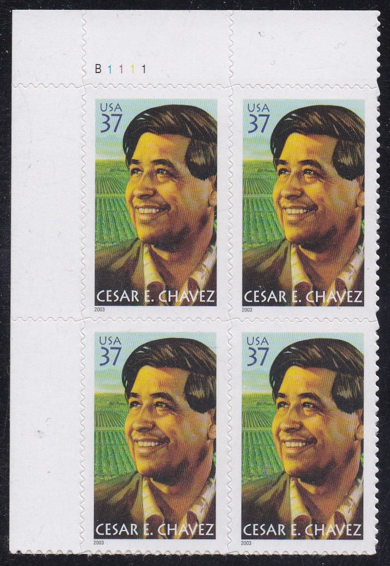 # 3781 (2003) Cesar Chavez - PB, UL #B1111, MNH