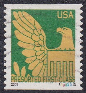 3796 (2003) Colored Eagles - PS/1, #S3333333, Used